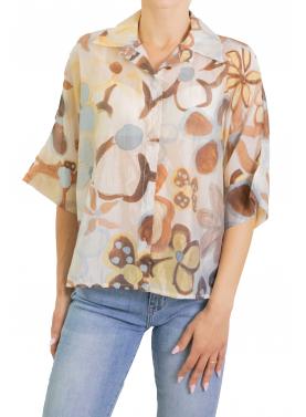 Camicia fantasia floreale manica corta